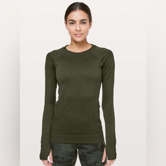 lululemon athletica Tops - Lululemon Rest Less Pullover - Olive Green
